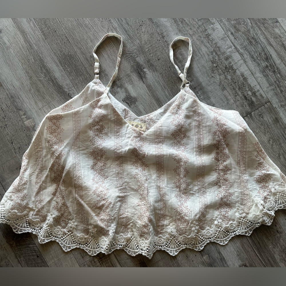 Pol new linen feel tank top size small